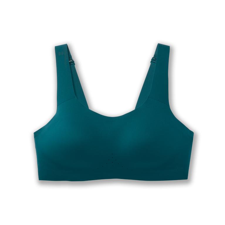 Brooks Dare Scoopback Womens Running Bra - Deep Sea Blue/Lime/DarkCyan - Indonesia (INAL-94275)